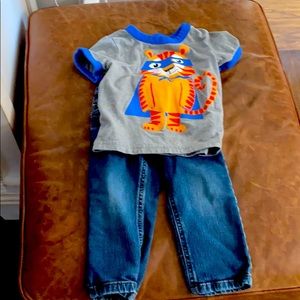 5 2T boys shirts with denim jeans